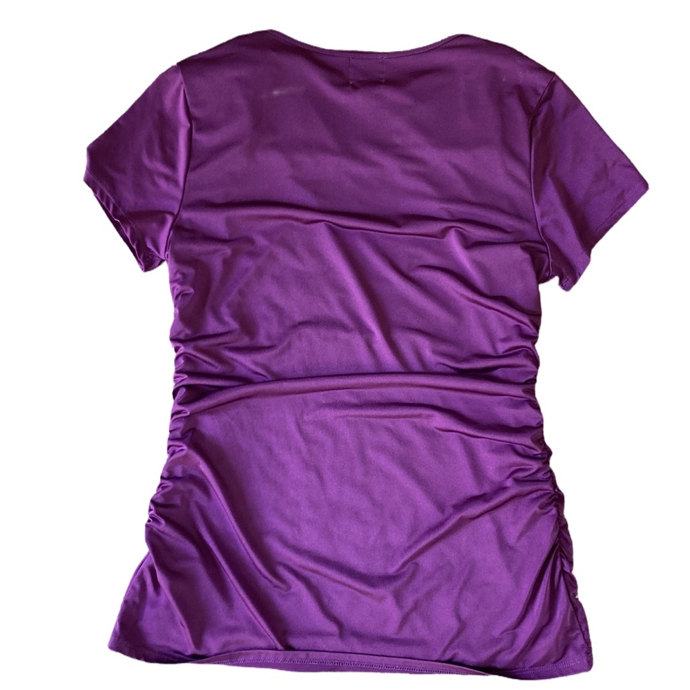 Serena Williams Signature Statement Purple Cowl Neck Top | Size Large | Dressy - Picture 2 of 8